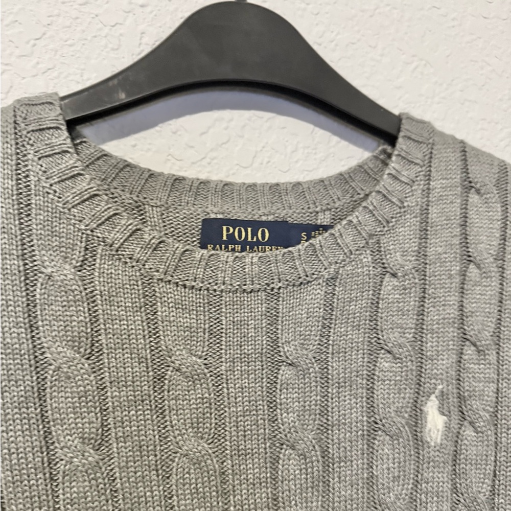 Polo by Ralph Lauren Gray Cable Knit Sweater